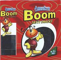 Amulya Boom Tasty Snacks (label) Device mark 1362186 Trademark
