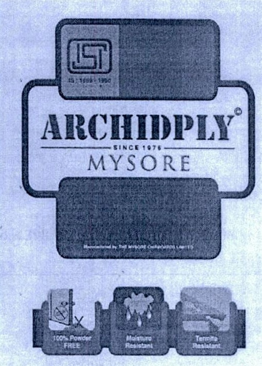 Archidply Mysore (label) Device mark 1487255 Trademark