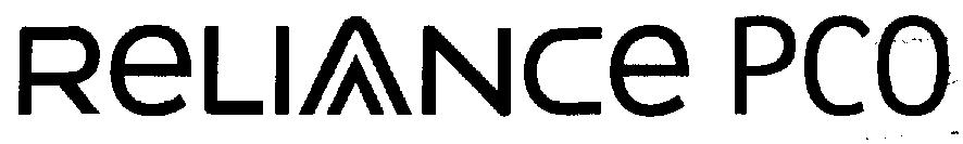 Reliance Pco (letter Written In Special Form) Device mark 1459807 Trademark