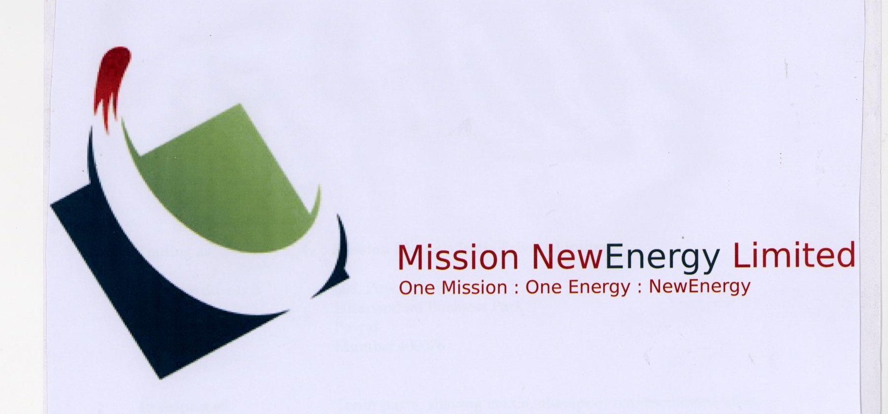 Mission New Energy Limited ( Label ) Device mark 1781012 Trademark