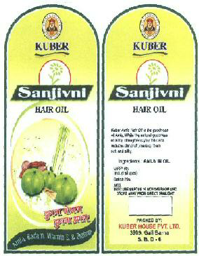 Sanjivni Hair Oil With Label. Device mark 1611176 Trademark