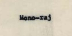Mono-raj Device mark 451958 Trademark