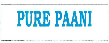 Pure Paani (device) Device mark 2358966 Trademark