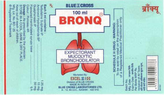Bronq (label) Device mark 1666786 Trademark