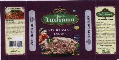 Princesse Indiana Riz Basmati Indien Device mark 1984640 Trademark