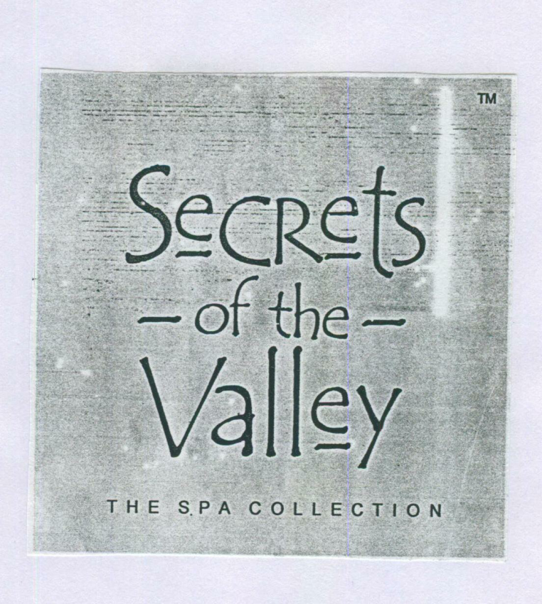 Secrets Of The Valley The Spa Collection (label) Device mark 1447173 Trademark