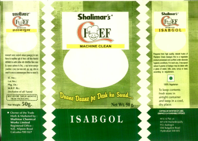 Shalimar's Chef Isabgol Device mark 1523382 Trademark