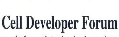 Cell Developer Forum Device mark 1501044 Trademark