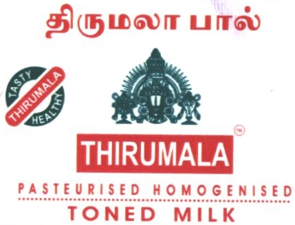Thirumala Pasteurised Homogenised Toned Milk Device mark 2377799 Trademark