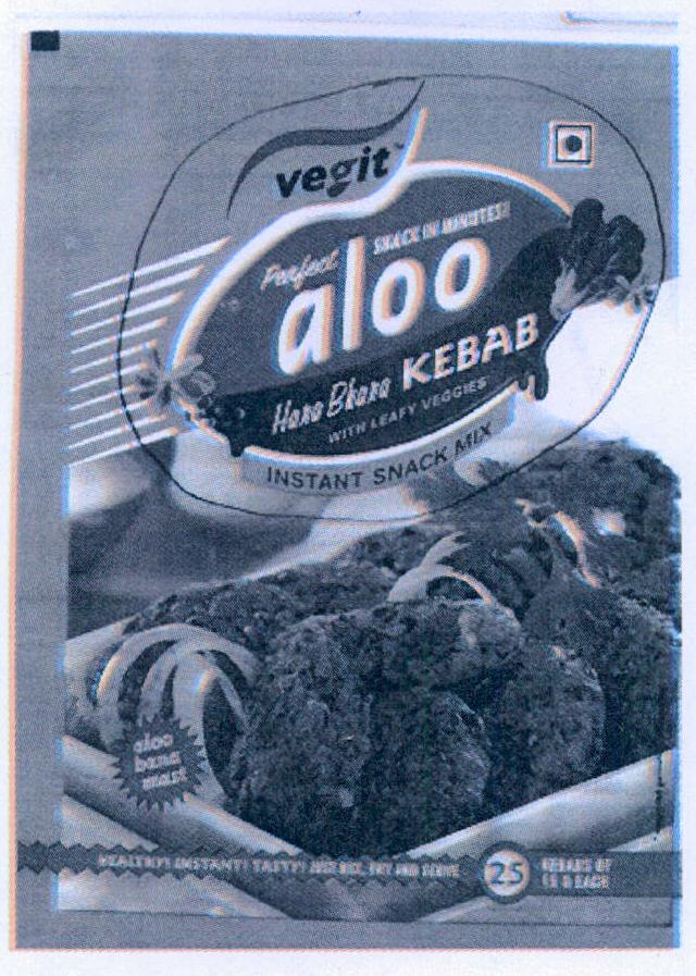Aloo Hara Bhara Kebab (dev) (label) Device mark 1782747 Trademark
