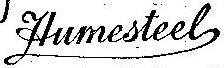 Hume Steel (special Form Of Writing) Device mark 1315 Trademark