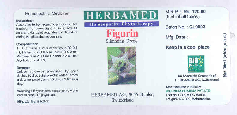 Herbamed (label) Device mark 1734174 Trademark