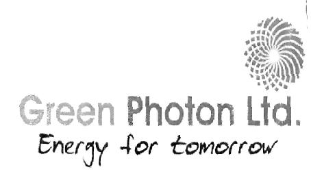 Green Photon Ltd. (label) Device mark 2110329 Trademark