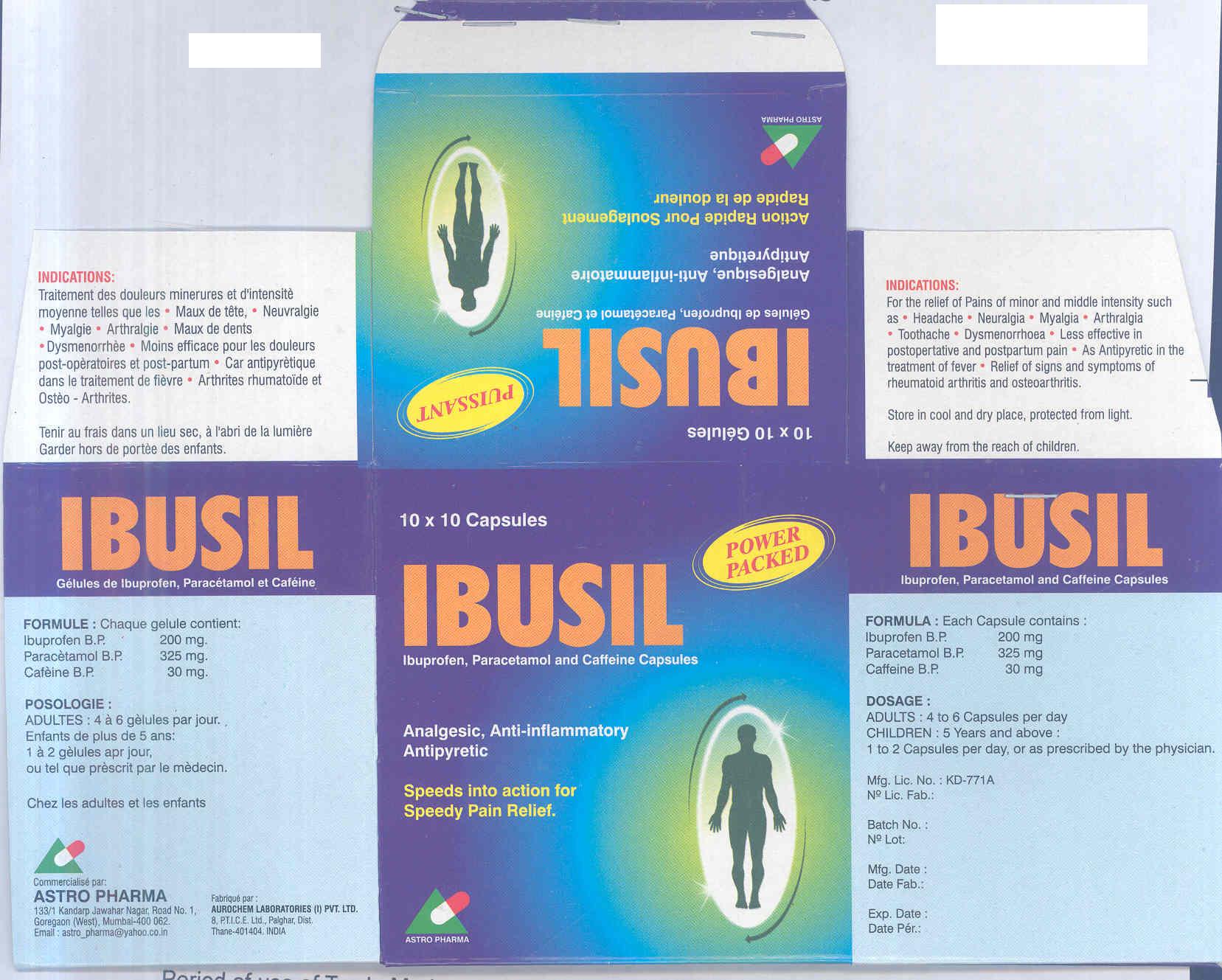 Ibusil (label) Device mark 1768303 Trademark