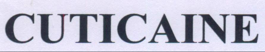 Cuticaine Device mark 2181991 Trademark