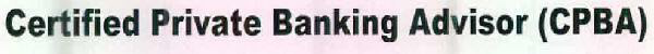 Certified Private Banking Advisor (cpba) Device mark 2732504 Trademark