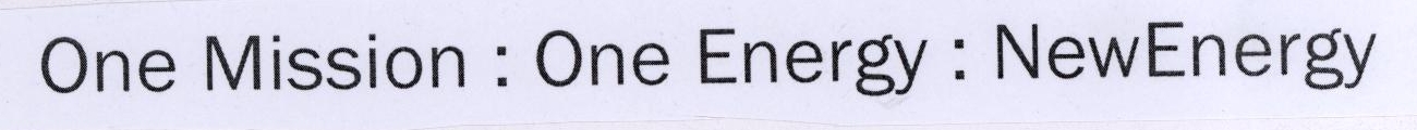 One Mission : One Energy : Newenergy Device mark 1780976 Trademark
