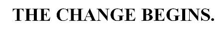 The Change Begins. Device mark 2046063 Trademark