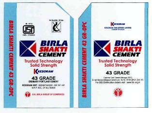 Birla Shakti Cement, K Kesoram (device) Device mark 2732162 Trademark