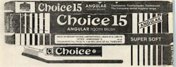 Choice 15 Angular Tooth Brush Device mark 707571 Trademark