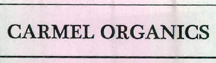 Carmel Organics Device mark 2665812 Trademark