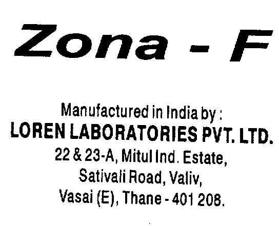 Zona - F (label) Device mark 1022093 Trademark