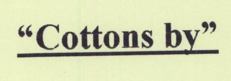 " Cottons By" ( Letters Writing In Underlined) Device mark 1451144 Trademark