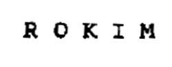 Rokim Device mark 957656 Trademark