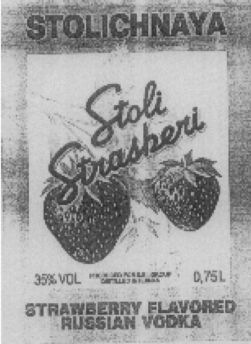 Stolichnaya Stoli Strasberi [device Of Strawberry] Device mark 1310001 Trademark
