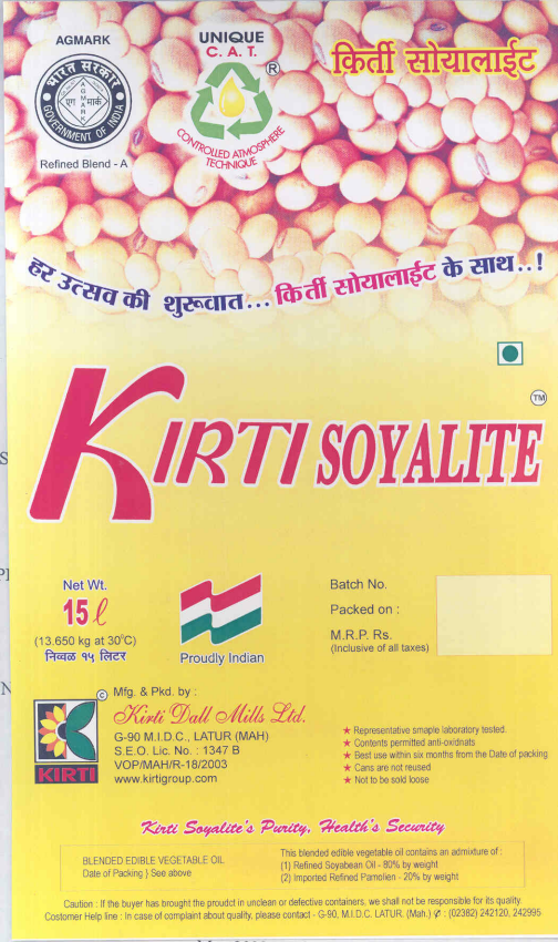 Kirti Soyalite (label) Device mark 1711897 Trademark