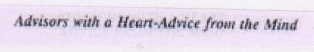 Advisors With A Heart-advice From The Mind (label) Device mark 1687156 Trademark