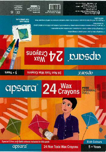 Apsara 24 Wax Crayons (device Of Boy) Device mark 2386963 Trademark