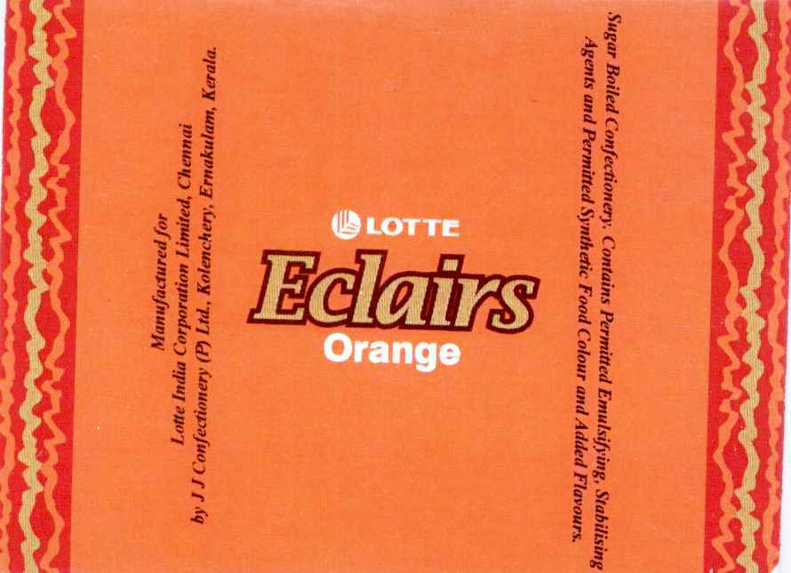 Lotte Eclairs Orange ( Label) Device mark 1364720 Trademark