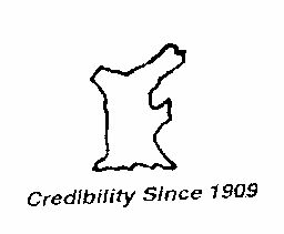 Credibility Since 1909 (logo) Device mark 1504016 Trademark