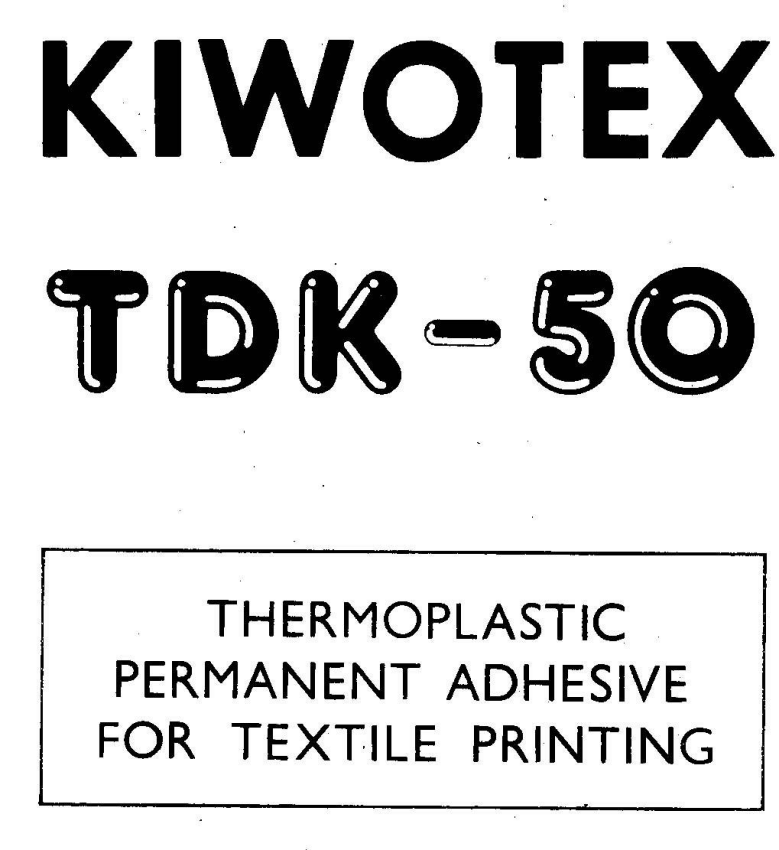 Kiwotex Tdk-50 (label) Device mark 1517808 Trademark