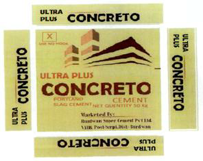 Ultra Plus Concreto (label) Device mark 2963837 Trademark