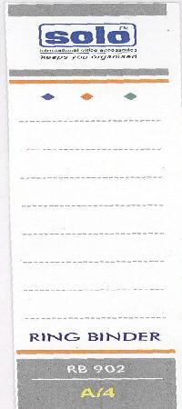 Solo Ring Binder With Label Device mark 1690506 Trademark