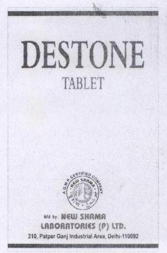 Destone Tablet With Label Device mark 1771773 Trademark