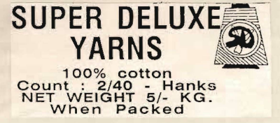 Super Deluxe Yarns. Device mark 732740 Trademark