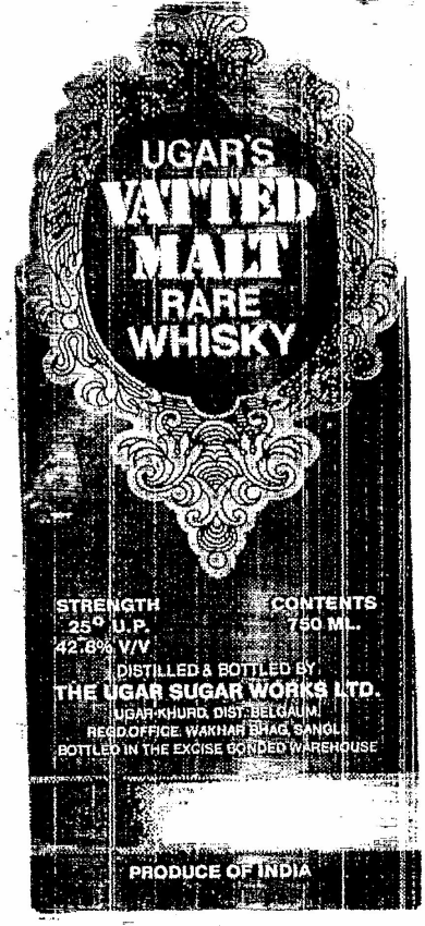 Ugar"s Vatted Malt Rare Whisky Device mark 598069 Trademark