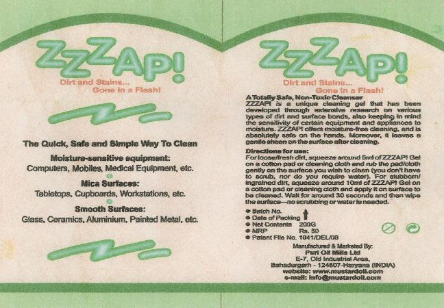 As Per Label Pasted On The Back Device mark 1612521 Trademark