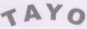 Tayo (curved Word), Label Device mark 1661498 Trademark