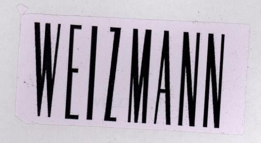 Weizmann ( Label ) Device mark 1774426 Trademark