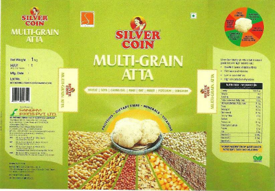 Silver Coin Multi-grain Atta Device mark 2459100 Trademark