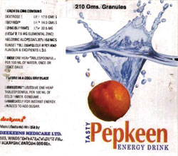 Pepkeen Energy Drink (logo) Device mark 728313 Trademark