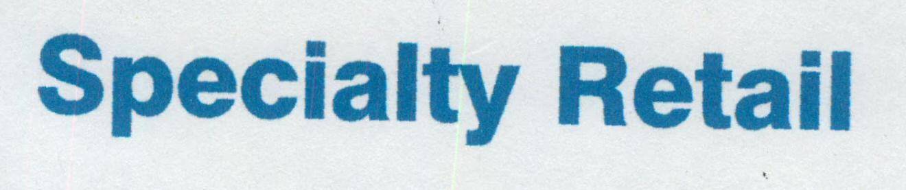 Specialty Retail (letter Written In Special Form) Device mark 1466219 Trademark