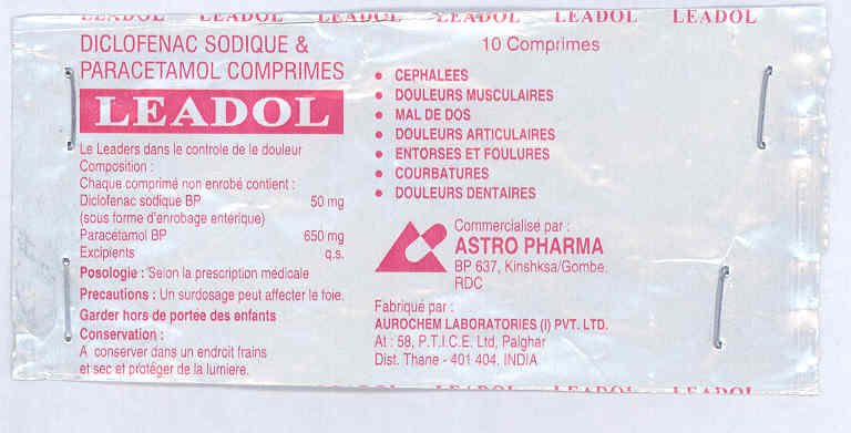 Leadol (label) Device mark 1768307 Trademark