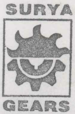 Surya Gears (label) Device mark 1072075 Trademark