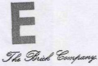 E (the Brick Company) Device mark 2186108 Trademark