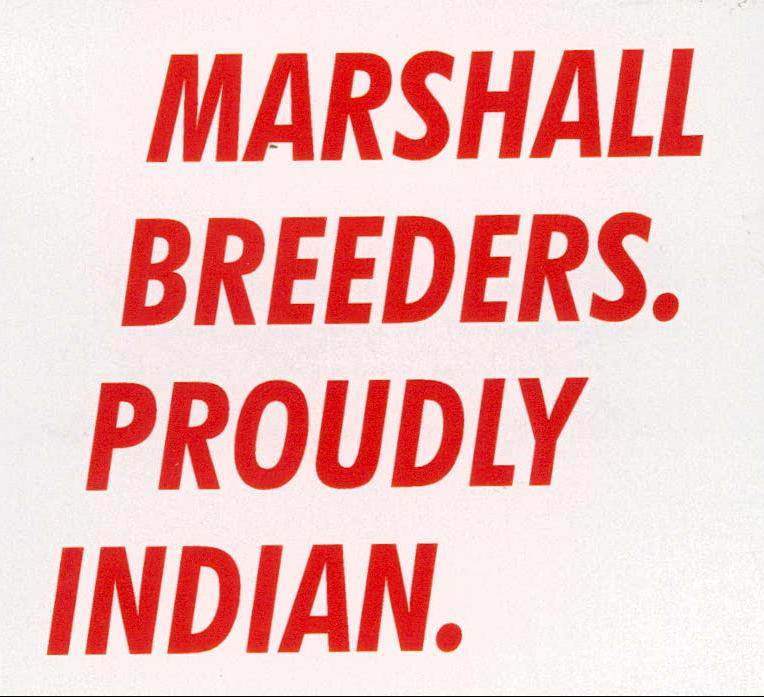 Marshall Breeders.proudly Indian. Device mark 1973397 Trademark